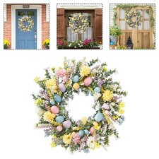 Artificial Flower Easter Wreath 20 Inch Seasonal Home Decoration Piece