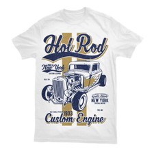 T Shirt Hot Rod Mens Classic Car Retro Vintage Garage Mechanic Gift S-3XL