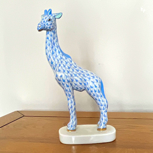 Herend hand painted blue - painted, &