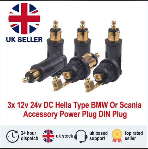 3pcs 12v 24v hella din - 24v, dc