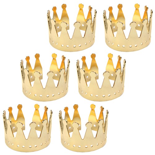 6pcs golden crown shaped - 6pcs,
