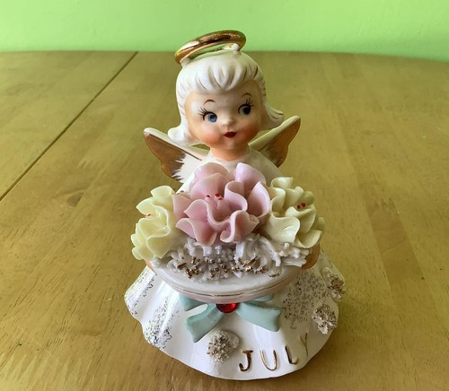 Vintage lefton july angel - july,