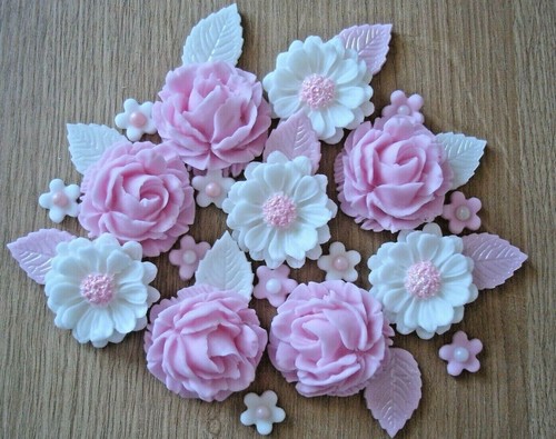 Pink rose bouquet edible - 2,