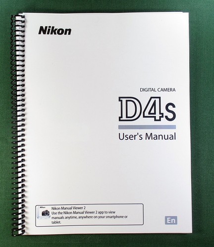 Nikon d4s user manual 500 - d4s, manual:
