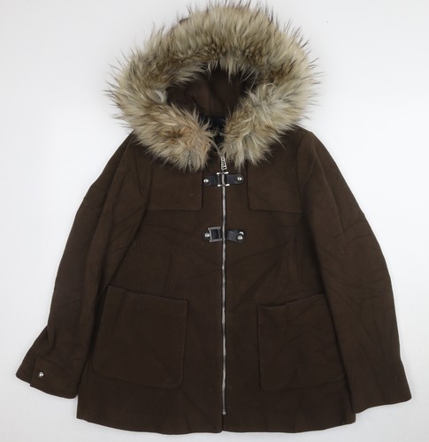 Zara women brown parka - women’s,