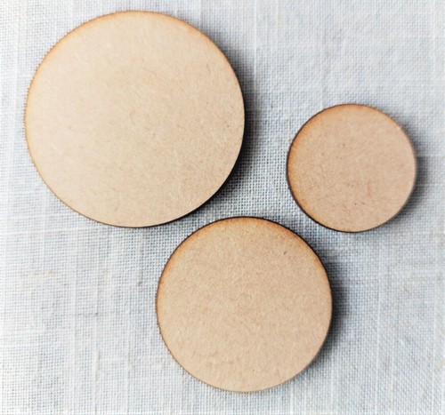 Wooden circles craft shapes - wooden,