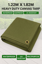 1.22MX1.82M Heavy Duty Canvas Tarp Tarpaulin Outdoor Waterproof Dustproof Boat  