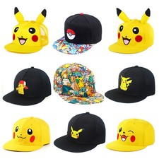 Cartoon Pokemon Baseball Cap Pikachu Hat Adjustable Cosplay Hip Hop Kids Anime