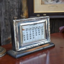 Antique 1938 W J Myatt Sterling Silver Desk Perpetual Calendar For Spares Repair