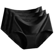 Seamless Shiny Satin Ice Silky Knickers Briefs Women Elastic Underwear Panties