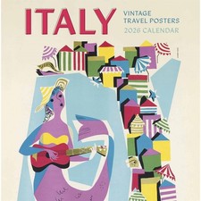 Italy, Vintage Travel Posters Calendar 2026 - Travel - Month To View