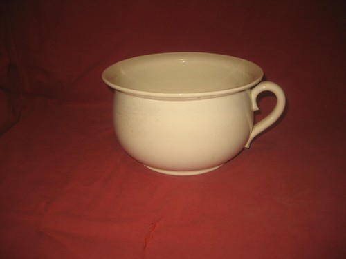 Vintage white ceramic chamber