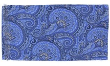 Blue Paisley Silk Scarf