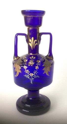 Moser cobalt blue glass - moser, double