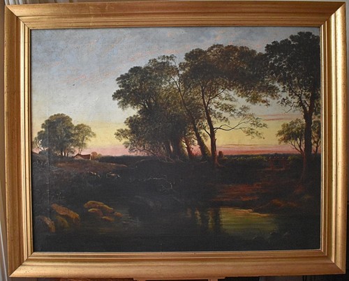 Farmstead sunset 19thc - sunset,
