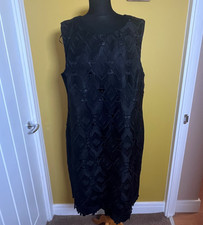 The Collection at Debenhams Black Lace Shift Dress - Size 18 - Party