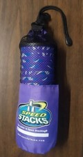 Speed Stacks Lot Of 12 Purple Blue Peace Sign Cups With Bag And Cup Keeper