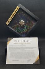 Genuine meteorite space rock in black display box art gift collectible with COA 