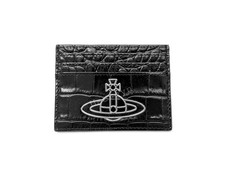 Vivienne Westwood BNWT Croc-effect Leather Card Holder Case Wallet RRP: £95