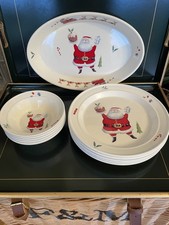 PORTMEIRION ROB SCOTTON Paw Prints in the Snow Christmas 11 Piece Dinner Set 