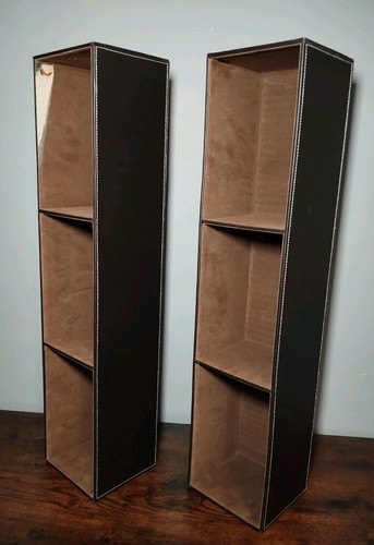 Vintage brown faux - x2,