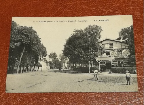 Old postcard senlis route - postcard, 60