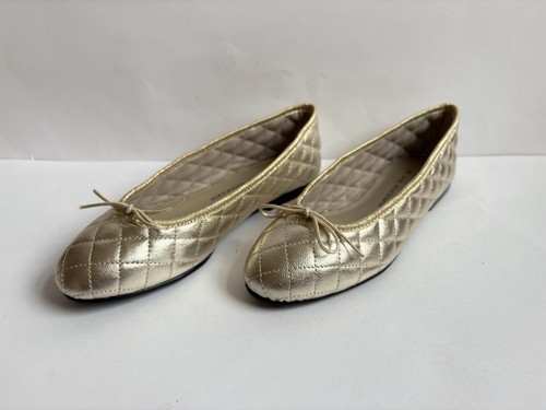 New gold ballerina flats 3 - flats, uk