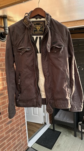 Superdry men brown biker - superdry,