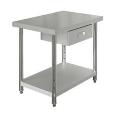 3FT Commercial Stainless Work Table Steel Drawer Kitchen Storage Metal Prep Unit