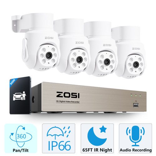 Zosi 1080p ptz wired cctv - 1080p,
