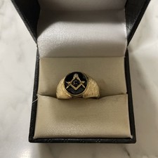 VTG Gold Plate Masonic Ring SZ