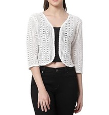 Women's Front Open Floral Printed Shrug Top Regular Fit