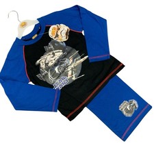 Boys Star Wars Pyjamas PJs  Millenium Falcon Galaxy Star Fighter Tie Fighter