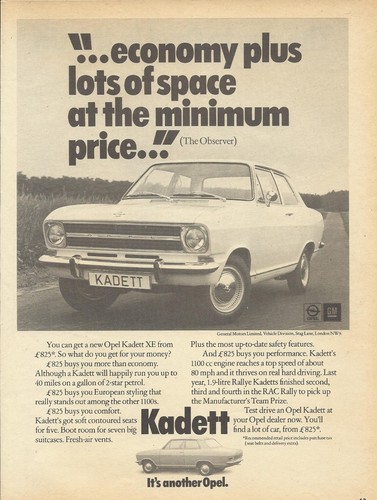 Opel kadett range original - opel,