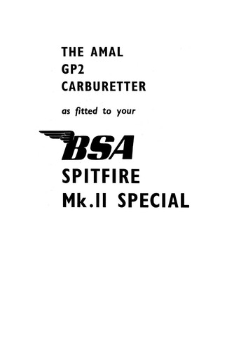 Amal gp2 carburetter - (0402),