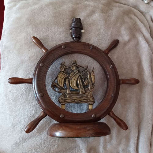 Vintage wooden ships wheel - vintage,