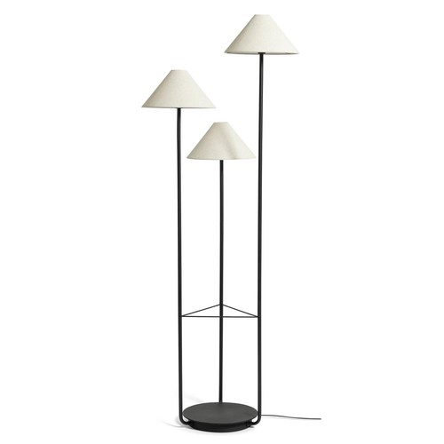 Floor lamp black natural - lamp,