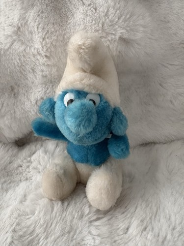 Vintage 1970 soft toy smurf - vintage,