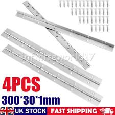 4PCS Piano Hinges Replacement 304 Stainless Steel Continuous Hinges with Screws