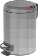 WENKO 22148100 Pedal bin Leman Grey Capacity: 3 l 17 x 25 x 22.5 cm, Grey