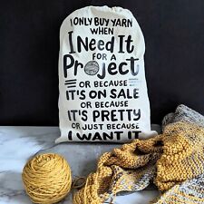 Drawstring knitting/crochet bag