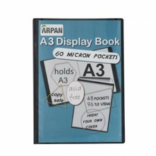 For New A3 Presentation Display Book Folder 48 pockets/96 pages 0.8mm Stif Cover