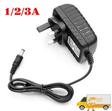 UK Plug Switching Power Supply Adapter Charger AC100-240V DC 12V 1/2/3A