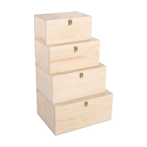 Natural finish wooden storage - wooden,