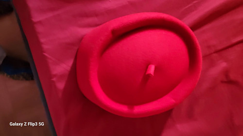 Women red felt - red, hat
