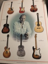 Mark knopfler poster numbered lithograph collection of guitars Unsigned edition