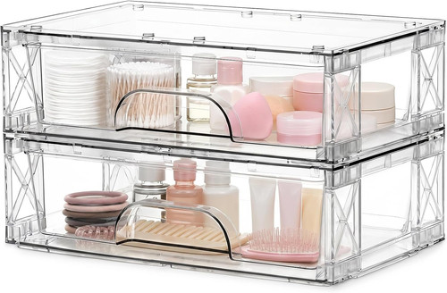 Clear stackable storage - stackable,
