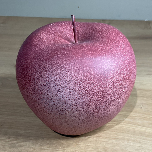 Pink ceramic decorative - pink, apple