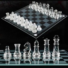 GLASS BOARD TRADITIONAL CHESS