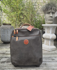 BRIC'S Small Luxury Carry On Luggage/ Wheeled Olive Green Suitcase *VGC*